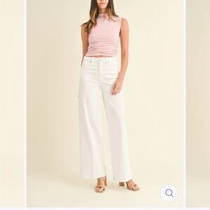 Brand new Just Black White Wide Leg Pants size 31